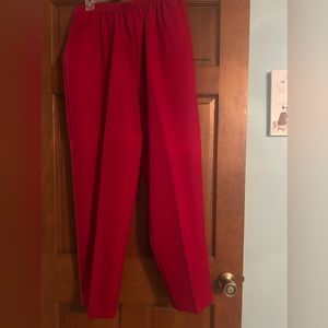 Alfred Dunner, womens plus size 18 pants, (RED)
